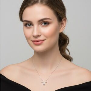 Silver Reindeer Necklace